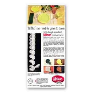 1952 Melmac Dinnerware Print Ad | All Set