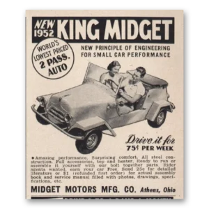 1952 King Midget Print Ad | New Principle