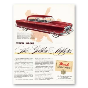 1952 Nash Motors Print Ad | Golden Airflytes