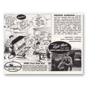 1952 North American Van Lines Print Ad | Proper Padding