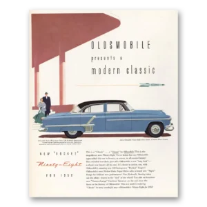 1952 Oldsmobile Ninety Eight Print Ad | Classic Rocket