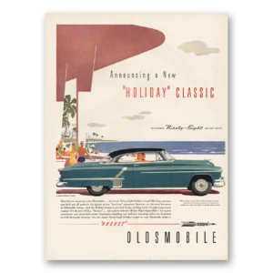 1952 Oldsmobile Ninety Eight Print Ad | Holiday Classic