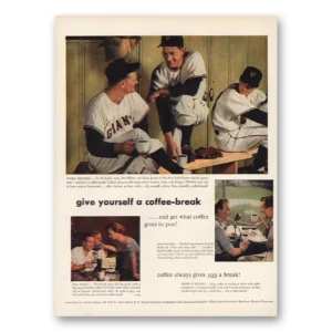 1952 Pan American Coffee Print Ad | Coffee Break Baseball