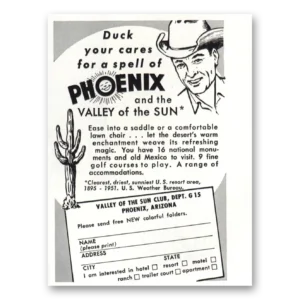 1952 Phoenix Arizona Print Ad | Duck Cares