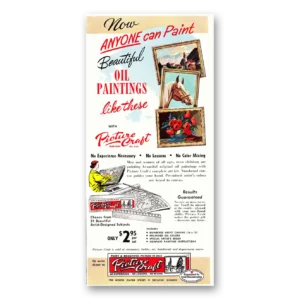 1952 Picture Craft Print Ad | Anyone Can Paint