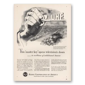 1952 RCA Television Print Ad | Master Key