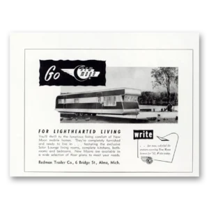 1952 Redman Trailer Print Ad | Lighthearted