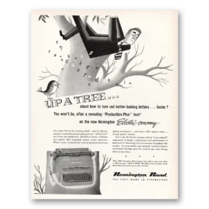 1952 Remington Typewriter Print Ad | Up Tree