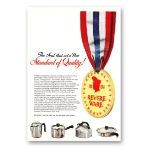 1952 Revere Ware Print Ad | Standard Quality