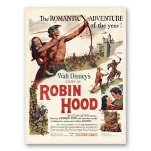 1952 Robin Hood Promo Print Ad | Romantic Adventure