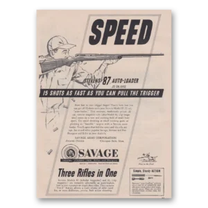 1952 Savage Arms Print Ad | Pull Trigger