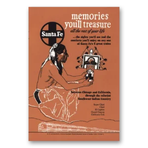 1952 Santa Fe Railway Print Ad | Memories Treasure