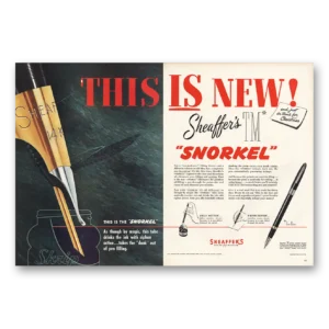 1952 Sheaffer Pen Print Ad | Snorkel