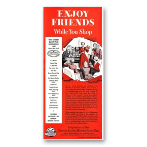 1952 Stanley Home Products Print Ad | Hostess Party