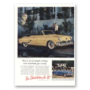 1952 Studebaker Print Ad | Jet Streamed Styling