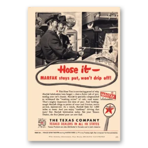 1952 Marfak Lubrication Print Ad | Hose It