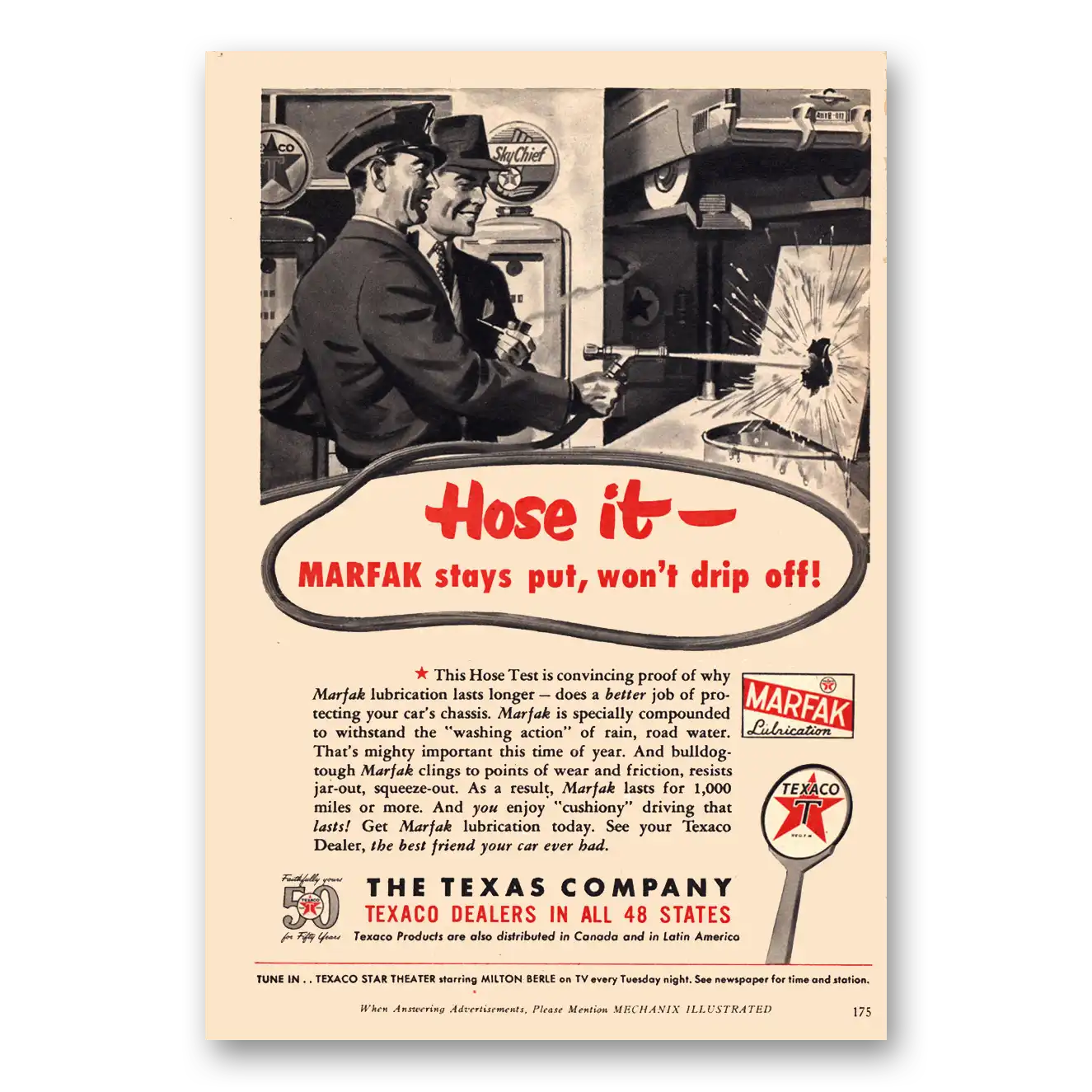 1952 Marfak Lubrication Print Ad | Hose It
