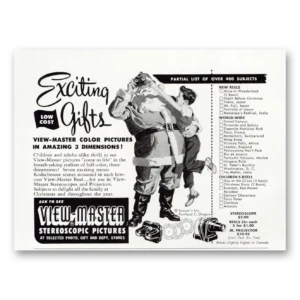 1952 View Master Print Ad | Santa Claus