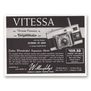 1952 Vitessa Camera Print Ad | Dream Camera
