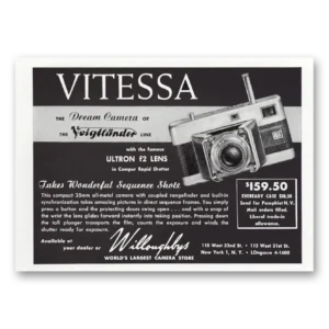 1952 Voigtlander Vitessa Camera Print Ad | Dream Camera