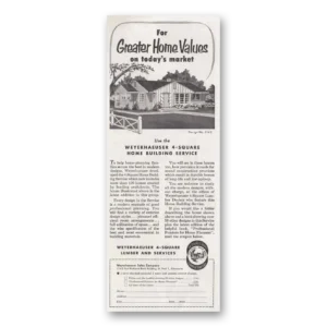 1952 Weyerhaeuser Print Ad | Home Building