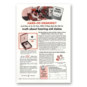 1952 Zenith Hearing Aid Print Ad | Frauds Facts