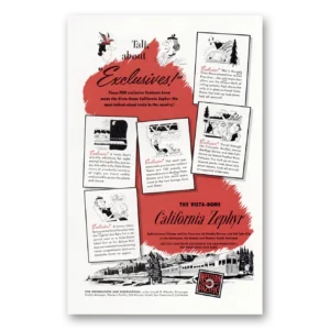1952 California Zephyr Print Ad | Exclusives