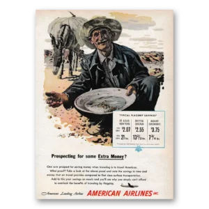 1953 American Airlines Print Ad | Extra Money