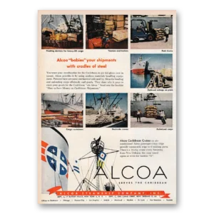 1953 Alcoa Steamship Print Ad | Babies Shipments