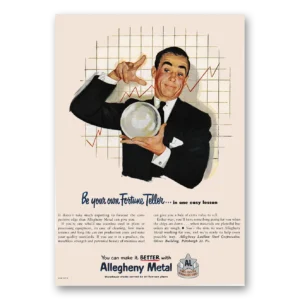 1953 Allegheny Metal Print Ad | Fortune Teller