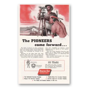1953 America Fore Insurance Print Ad | Pioneers