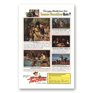 1953 Tucson Arizona Print Ad | Sunshine Quiz