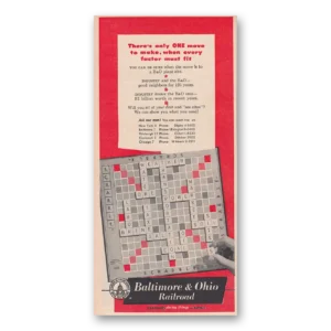 1953 Baltimore and Ohio Railroad Print Ad | One Move
