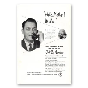 1953 Bell Telephone Print Ad | Call By Number