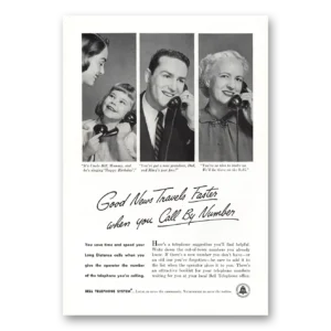 1953 Bell Telephone Print Ad | Good News