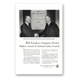 1953 Bell Telephone Print Ad | National Safety