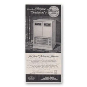 1953 Bendix Radio Print Ad | Truest Picture