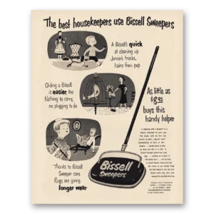 1953 Bissell Sweepers Print Ad | Sweepers Best Housekeepers
