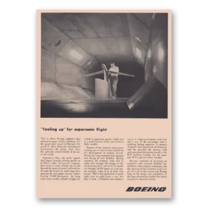 1953 Boeing Print Ad | Supersonic Flight