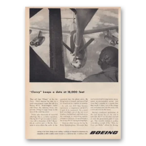 1953 Boeing Stratofreighter Print Ad | Clancy Keeps Date
