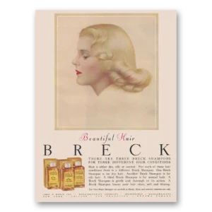 1953 Breck Shampoo Print Ad | Beautiful Hair
