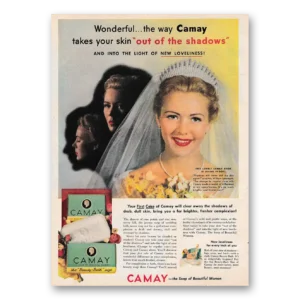 1953 Camay Soap Print Ad | Shadows Bride