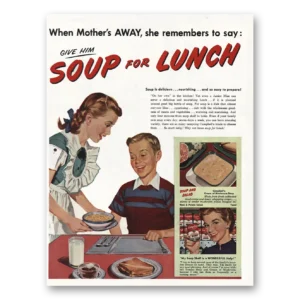 1952 Campbells Soup Print Ad | Soup Lunch