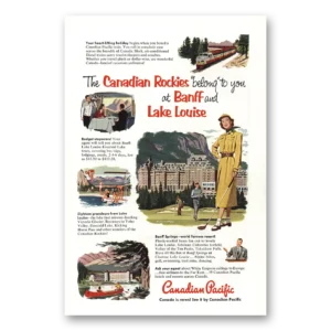 1953 Canadian Pacific Print Ad | Canadian Rockies