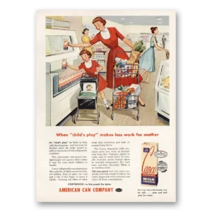 1953 American Can Company Print Ad | Canco Milk