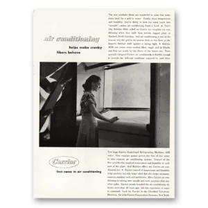 1953 Carrier Air Conditioning Print Ad | Cranky Fibers