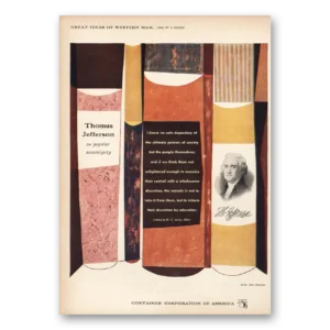 1953 Container Corporation of America Print Ad | Thomas Jefferson