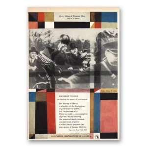 1953 Container Corporation of America Print Ad | Woodrow Wilson