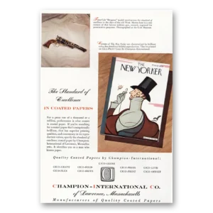 1953 Champion Coated Papers Print Ad | New Yorker