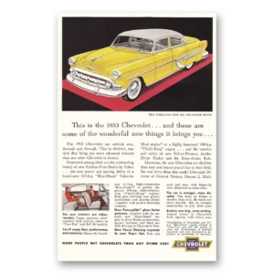 1953 Chevrolet Bel Air Print Ad | Wonderful